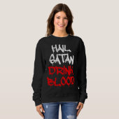 Hail Satan Drink Blood Trui (Voorkant volledig)