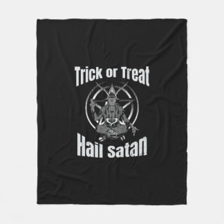 Hail Satan Pentagram Goat Halloween Fleece Deken