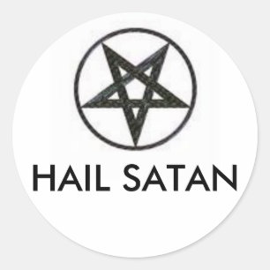 HAIL SATAN RONDE STICKER