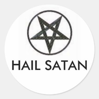 HAIL SATAN RONDE STICKER