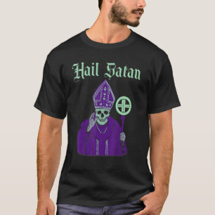 Hail Satan Satanic Horror Church Devil Mannen T-shirt