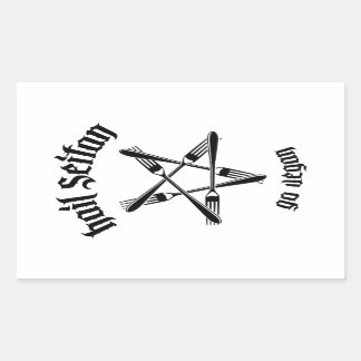 Hail Seitan 1.1 (zwart) Rechthoekige Sticker