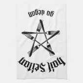 Hail Seitan 1.1 (zwart) Theedoek (Verticaal)