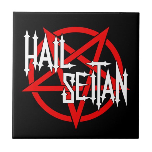Hail Seitan Ceramic Tile Tegeltje (Voorkant)