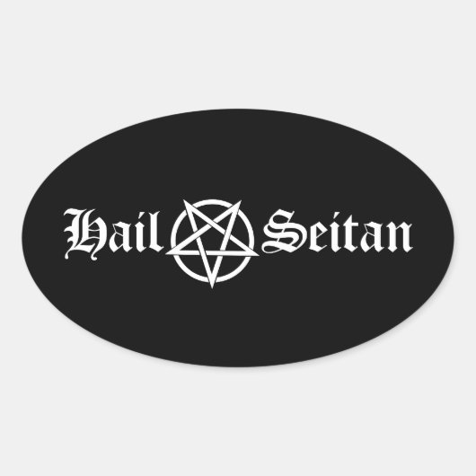 Hail Seitan Ovale Sticker (Voorkant)