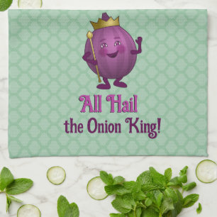 Hail the Onion King - grappige veg - aangepaste sl Theedoek