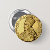 Haile Selassie Button Rasta Reggae Merchandise (Voorkant /achterkant)