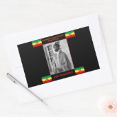 Haile Selassie de Leeuw van Juda, Jah Rastafari Rechthoekige Sticker (Envelop)