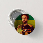 Haile Selassie Empire of Ethiopia Rastafari Button (Voorkant /achterkant)