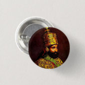 Haile Selassie Empire of Ethiopia Rastafari Button (Voorkant /achterkant)