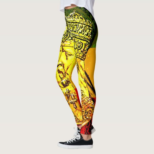 Haile Selassie Empress Menen Rasta Leggings (Gauche)
