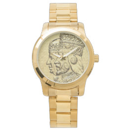Haile Selassie Empress Menen Rasta Lion Judah Horloge