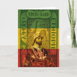 Haile Selassie Greeting Card Kaart