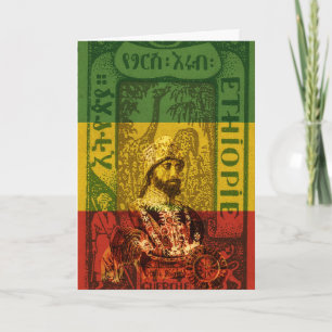 Haile Selassie Greeting Card Kaart