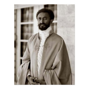 Haile Selassie - HEM - Rastafari - Houten Poster Perfect Poster