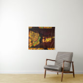 Haile Selassie HIM Jah Rastafari Tapisserie (En situation (horizontale))