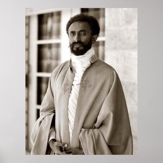 Haile Selassie - HIM - Rastafari - Wood Poster (Devant)