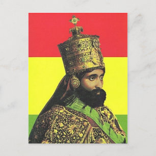 Haile Selassie I - HIM - Jah Rastafari - Briefkaar Briefkaart