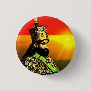 Haile Selassie I Jah Rastafari Rasta Reggae Roots Ronde Button 3,2 Cm