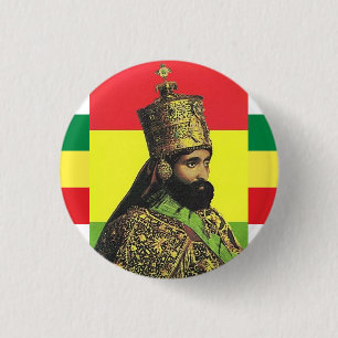Haile Selassie I Jah Rastafari Rasta Reggae Roots Ronde Button 3,2 Cm