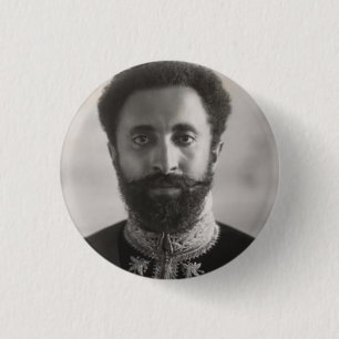 Haile Selassie I Jah Rastafari Reggae Rasta Button