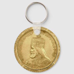Haile Selassie I Jah Rastafari ZIJN Goud Rasta Sleutelhanger
