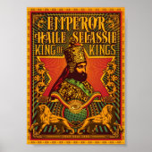 Haile Selassie I Poster Jah Rastafari Rasta Poster (Voorkant)