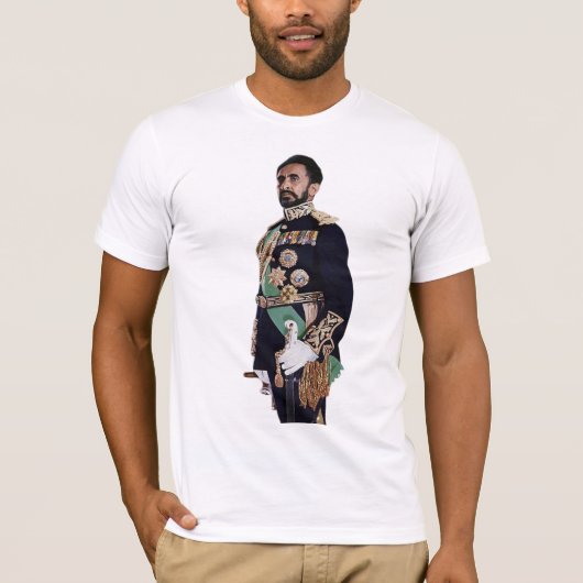 Haile Selassie in het T-shirt met volledige uitgan (Voorkant)