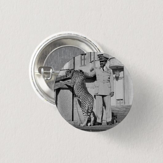 Haile Selassie - Jah - Messiah - Rastafari Button (Voorkant /achterkant)