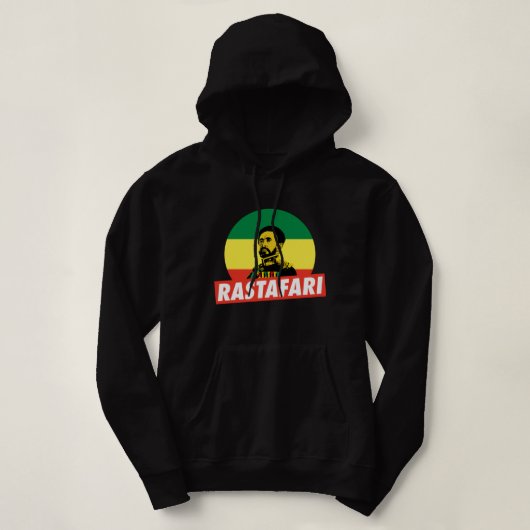 Haile Selassie Jah Rastafari Emperor Rasta Hoodie (Design voorkant)