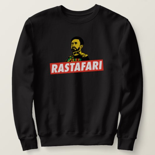 Haile Selassie Jah Rastafari Emperor Rasta Sweater (Design voorkant)
