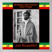 Haile Selassie Jah Rastafari Grande impression sur (Devant)