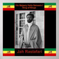 Haile Selassie Jah Rastafari Grote Afdruk op Canva