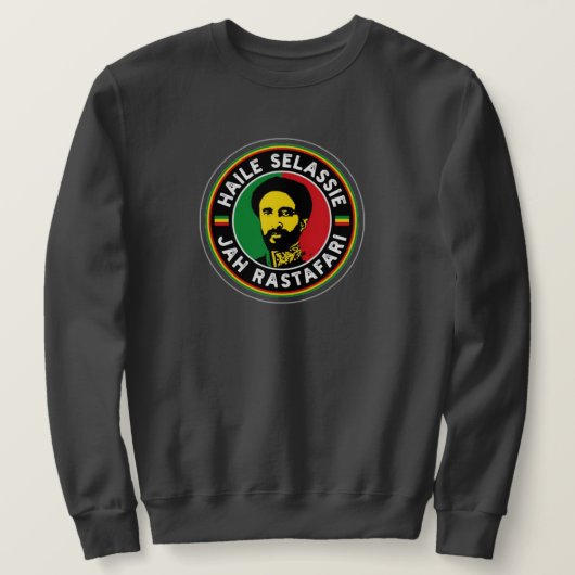 Haile Selassie Jah Rastafari Rasta Roots Sweater (Design voorkant)
