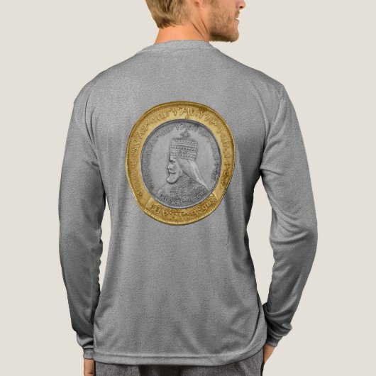 Haile Selassie Jah Rastafari Reggae Rasta Roots Tri-Blend Shirt (Achterkant volledig)