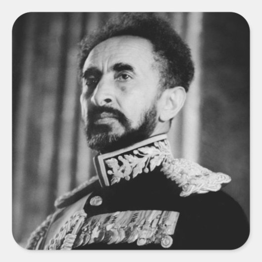 Haile Selassie - Jah Rastafari - Reggae Sticker (Devant)