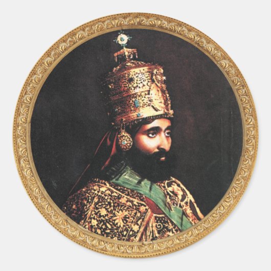 Haile Selassie Jah Rastafari Royal Roots Sticker (Voorkant)