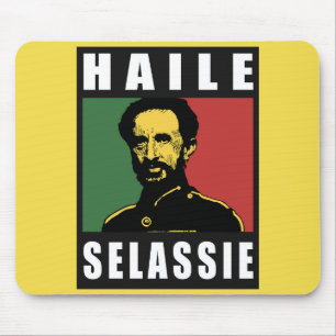 Haile Selassie Keizer - Reggae - Rasta Mousepad Muismat