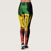 Haile Selassie Leggings Lion de Juda Design (Dos)