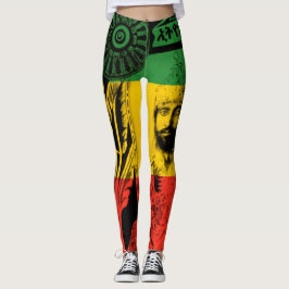 Haile Selassie Leggings Lion Judah Design