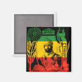Haile Selassie Magnet Rouge or Vert Rasta (Recto/Verso)