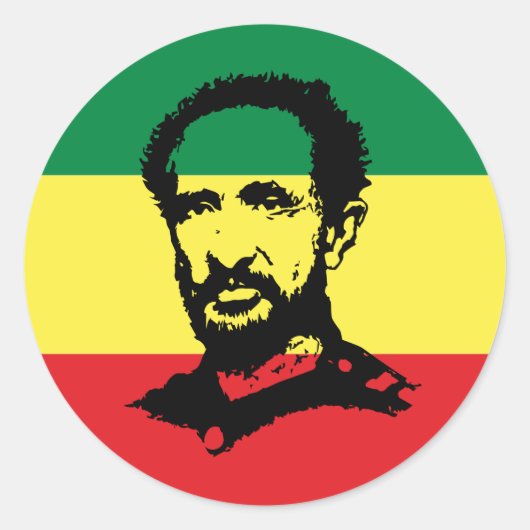 Haile Selassie - Messiah - Jah Rastafari Sticker (Devant)