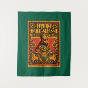 Haile Selassie Muurkunst Jah Rastafari Reggae Root Wandkleed