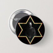 Haile Selassie Star van David Ronde Button 5,7 Cm (Voorkant /achterkant)