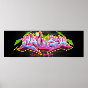 Hailey op graffiti poster