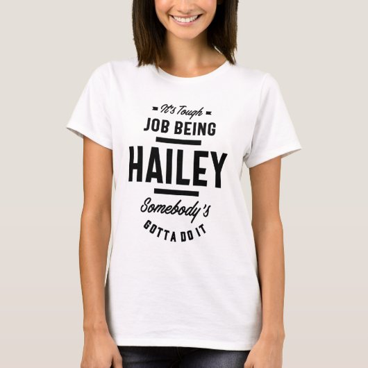 Hailey Persoonlijke naam Birthday T-shirt (Voorkant)