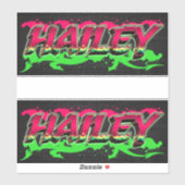 Hailey Vorname Name Graffiti Aufkleber Sticker (Vel)
