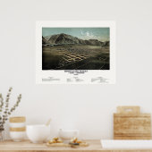 Hailey - Wood River, ID Panoramic Map - 1884 Poster (Keuken)