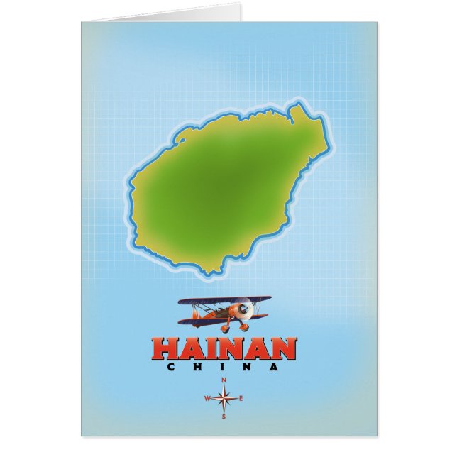 Hainan China kaart (Voorkant)