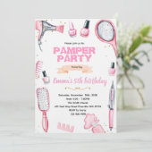 Hair and Nails pamper party invitation (Debout devant)